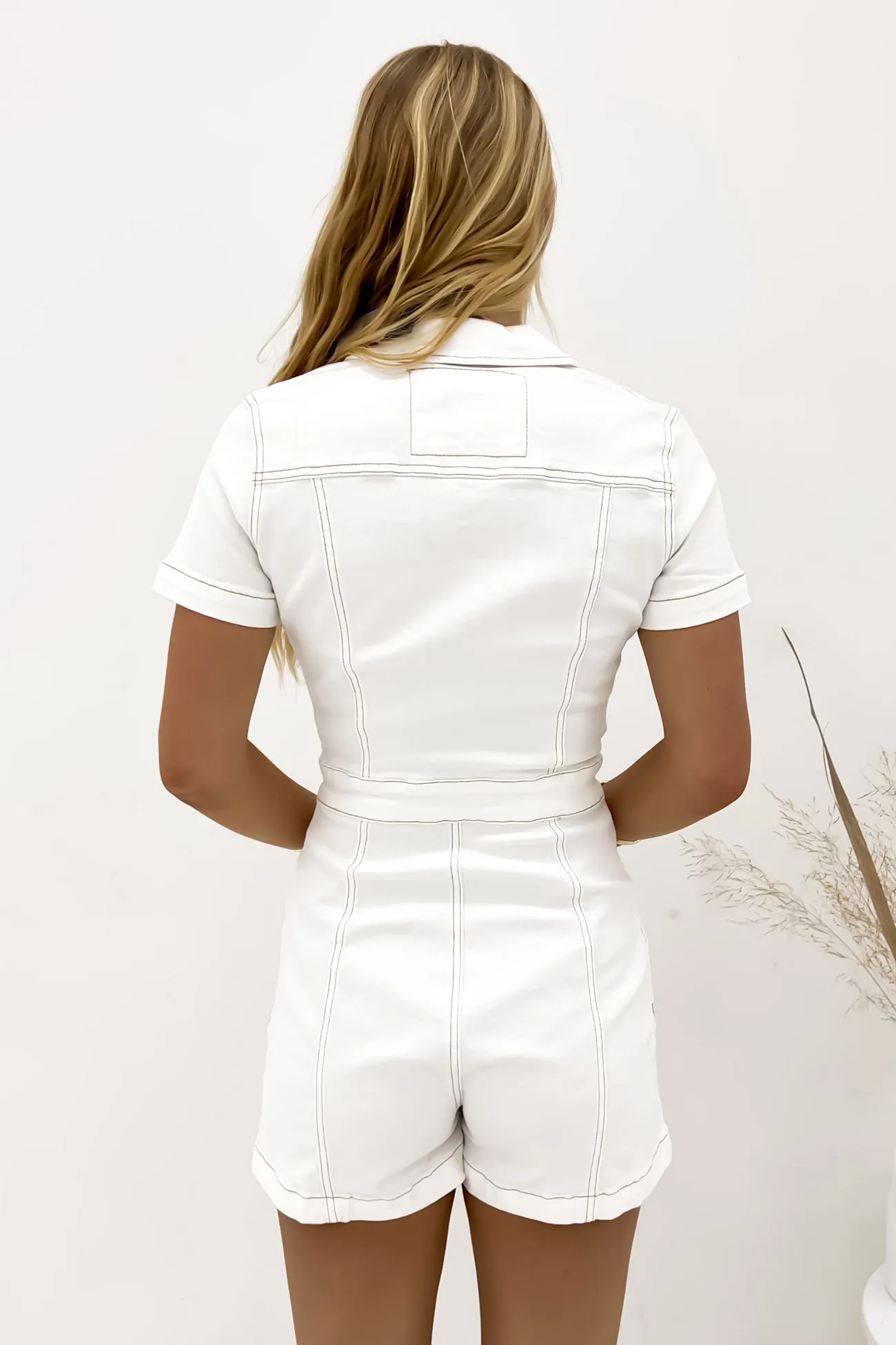 Boston Playsuit Vintage White Versatile Cool Cool Singer