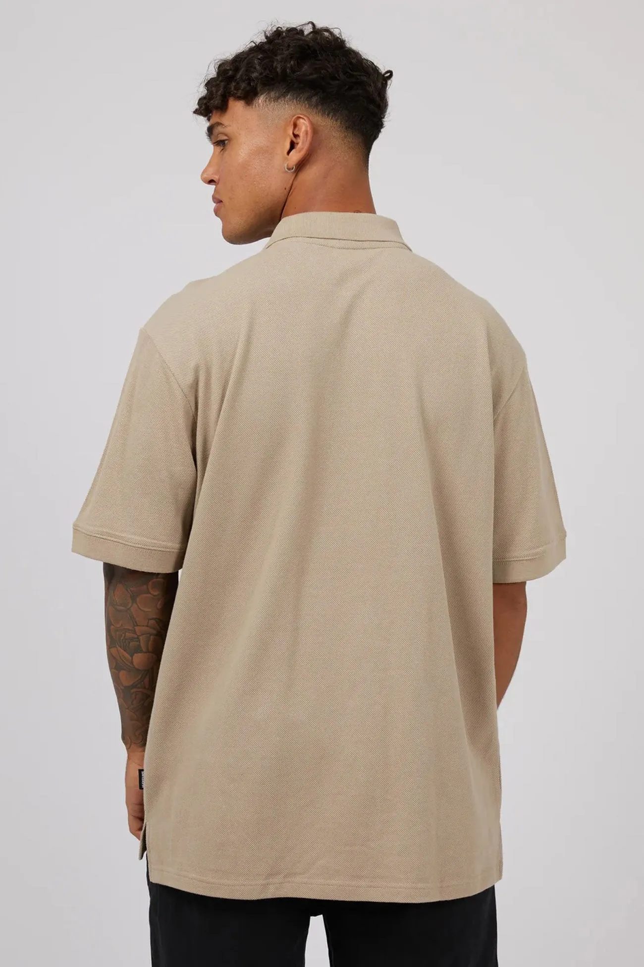 Preppy Vibe Cool Comfort Essential Polo Oatmeal