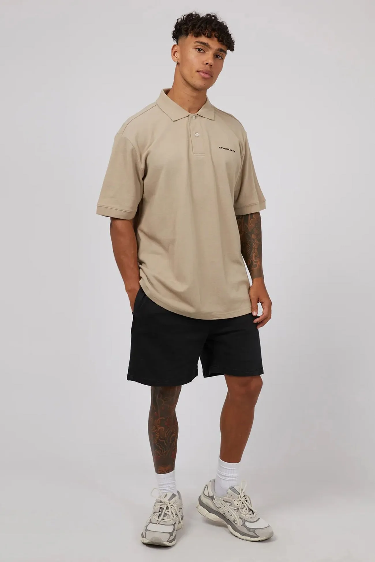 Essential Polo Oatmeal Wrinkle Resistant Durable Material