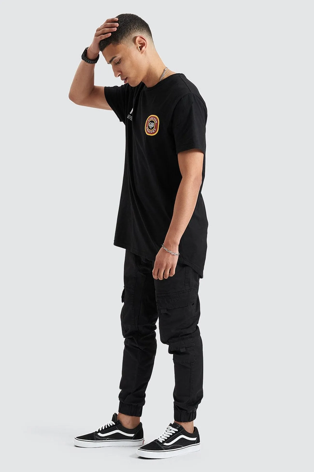 Ethically Sourced Materials Wrinkle Resistant Material Bramling Cape Back Tee Black Maroon