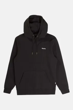 Brand Fleece Hood Black Notch Lapel