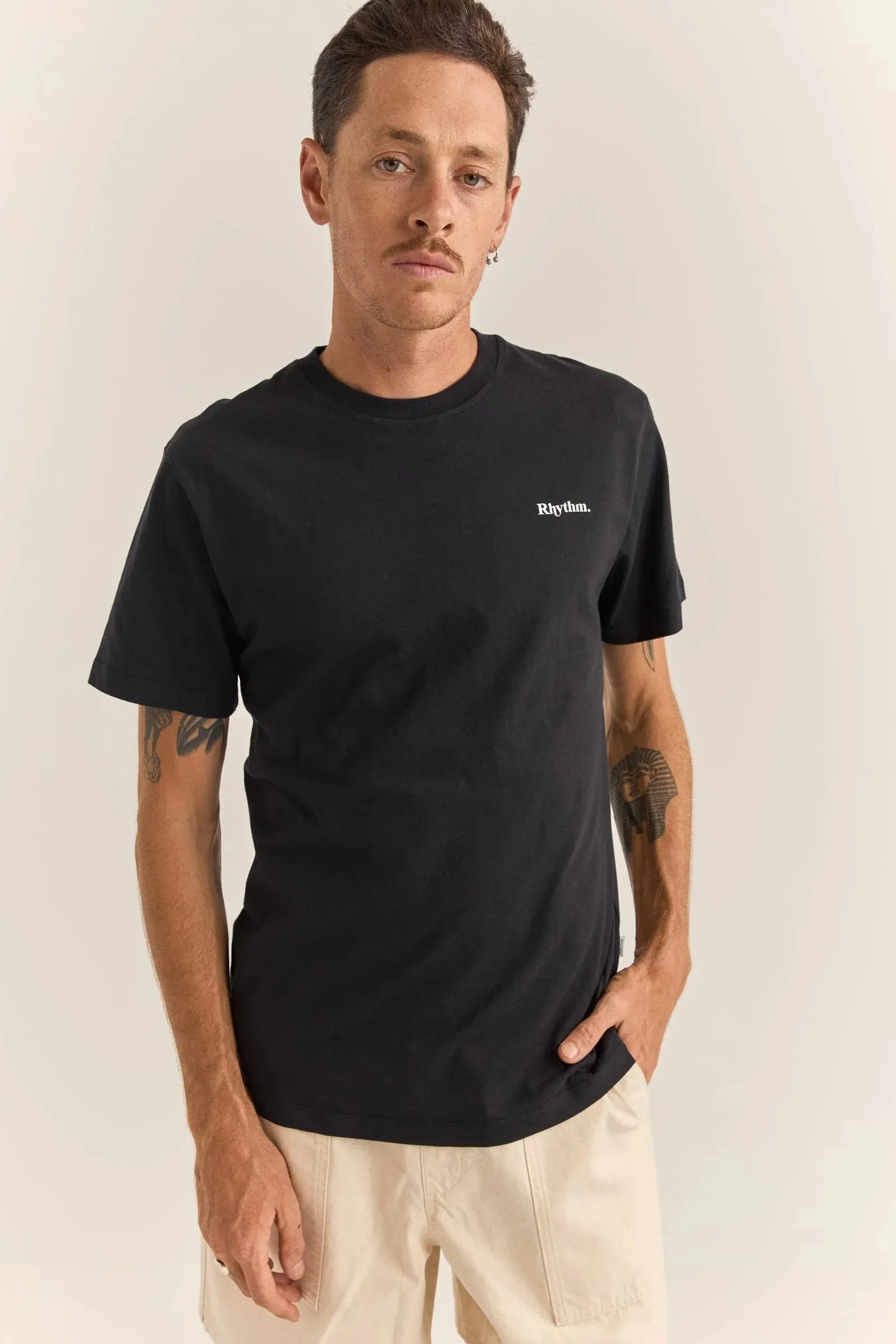 Brand Tee Black Casual Comfort Fit