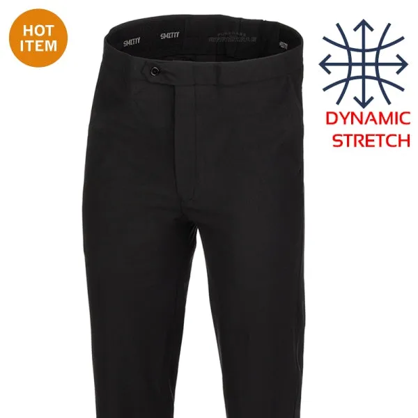 Stretch Fabric Air Comfort Smitty NBA Flat Front DYNAMIC Stretch Tapered Fit Pants