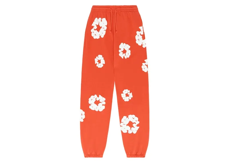 Denim Tears The Cotton Wreath Sweatpants Orange Padded Design