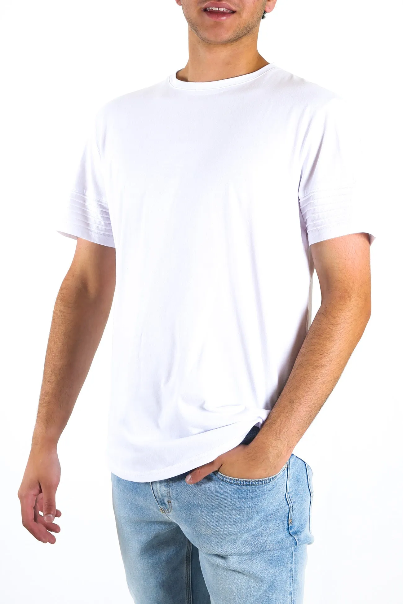 Maverick Tee White Reinforced Neckline