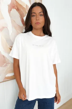 Chill Comfort Relaxed and Comfy Staple BZ Tee White