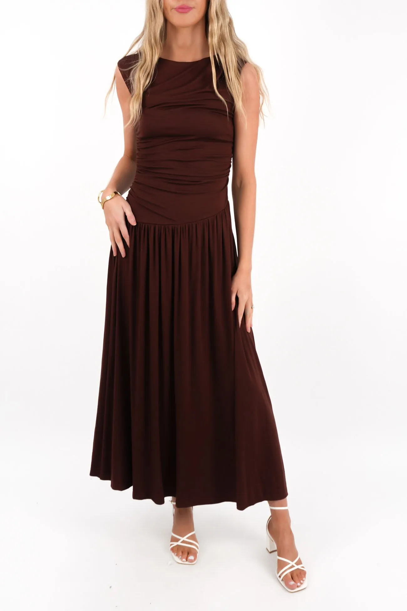 Theora Maxi Dress Chocolate Perfect for Travel