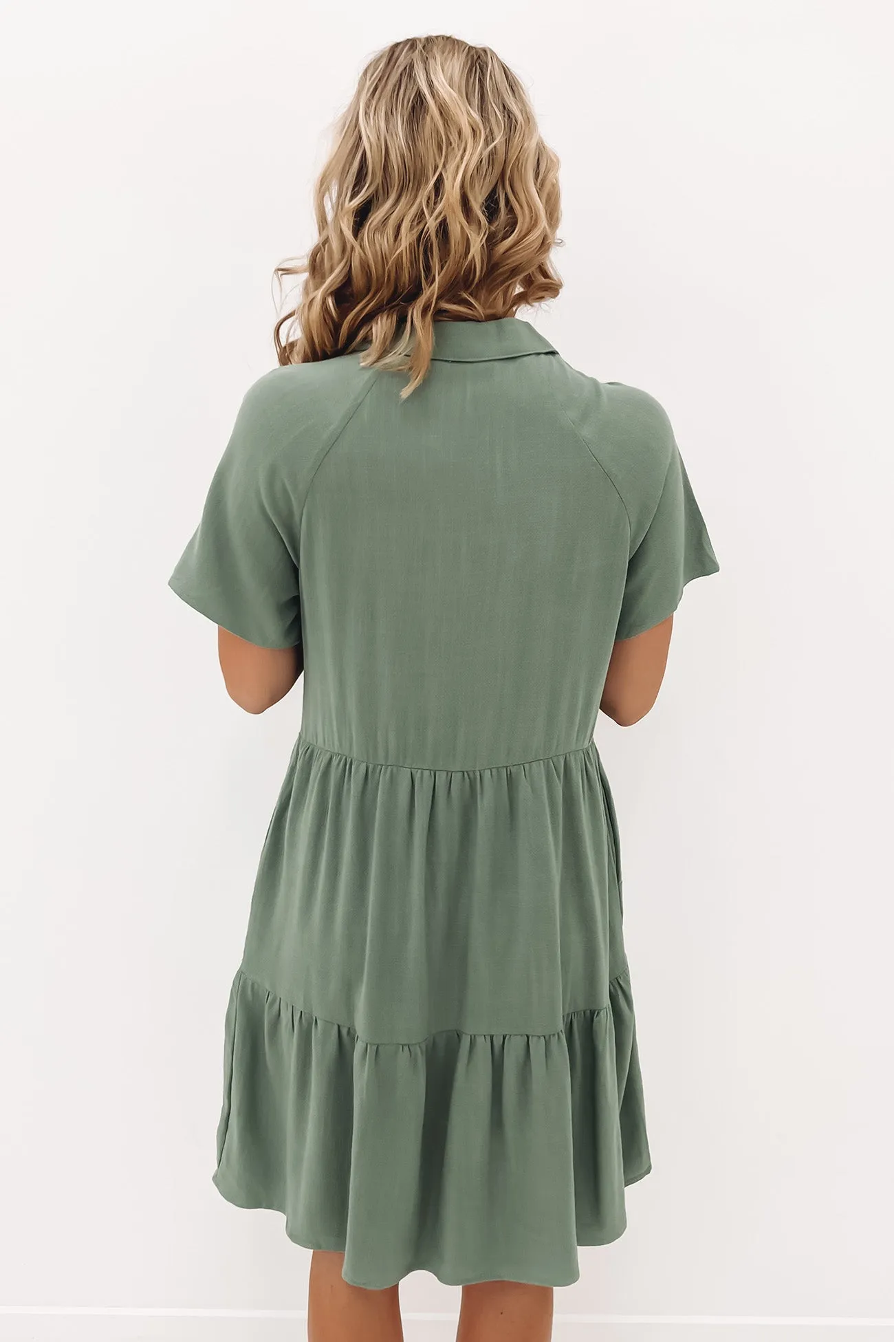 Light Finish Versatile Edge Little Paradise Mini Dress Sage