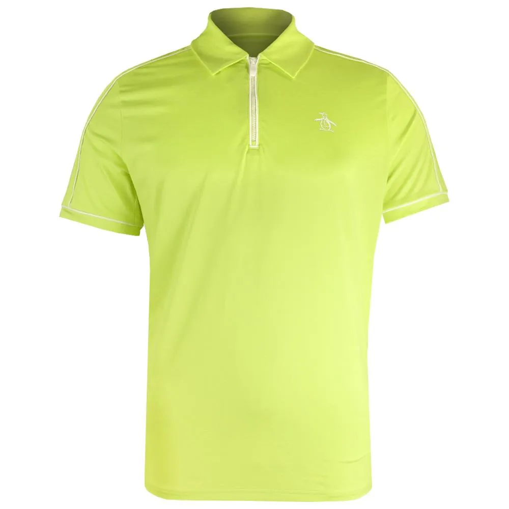 Functional Soft Padding Breathable Texture Penguin Men's Performance Legacy Polo - Limeade