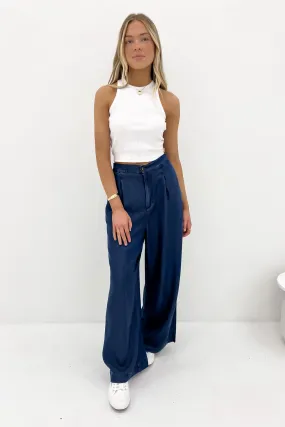 Frayed hem Stephanie Pant Indigo