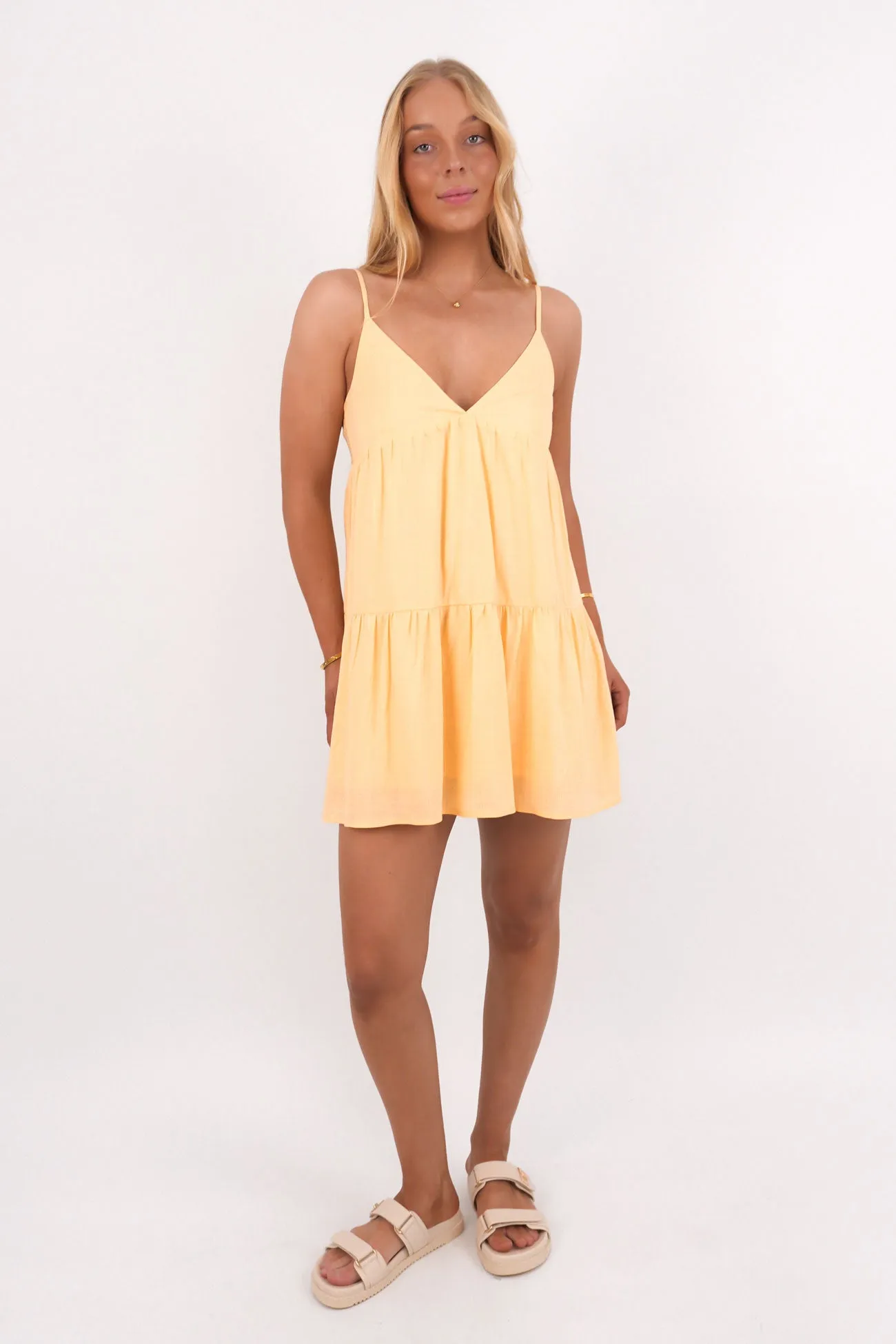Classic Tiered Mini Dress Butter Comfortable Wear