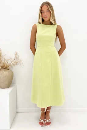 Briony Midi Dress Lime All-Purpose Comfort