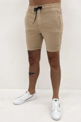 Fairhaven Elastic Waist Hybrid Short Sand Hypoallergenic Textile