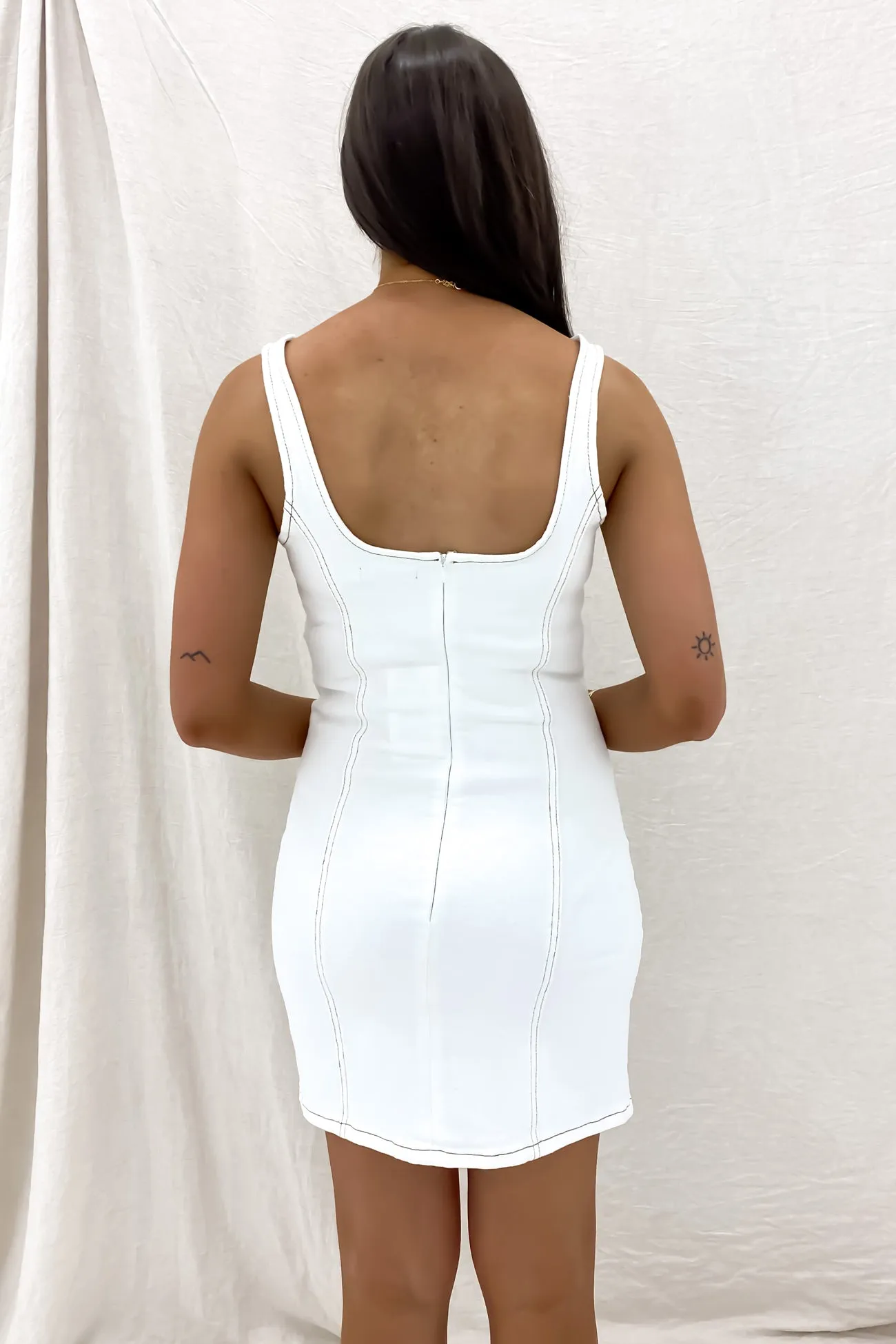 Alexandra Mini Dress Vintage White Modern Appeal Travel-Style