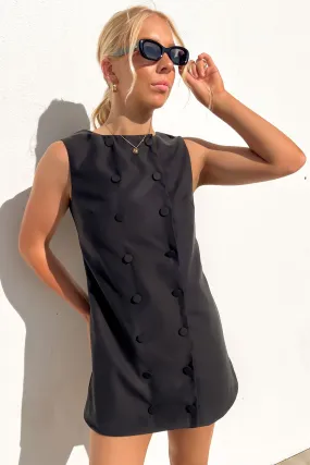 Sian Mini Dress Black Clean Aesthetic Light Elegance