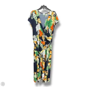 Trendy Vibe Relaxed Design Dress Casual Maxi By Olivia Matthews In Floral Print, Size: 3x