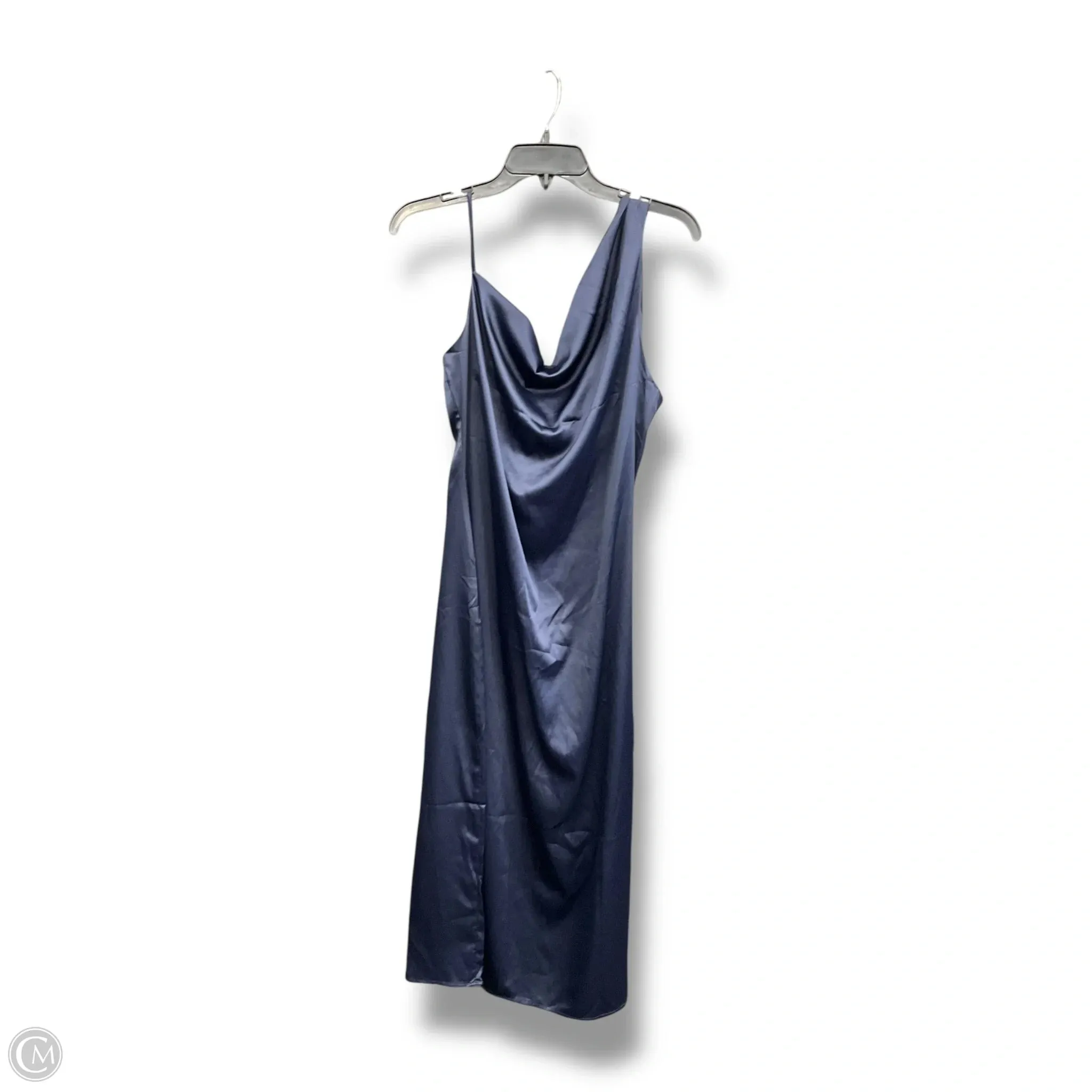 Dress Party Midi By Mi Ami In Navy, Size: L Soft Shine Event Favorite