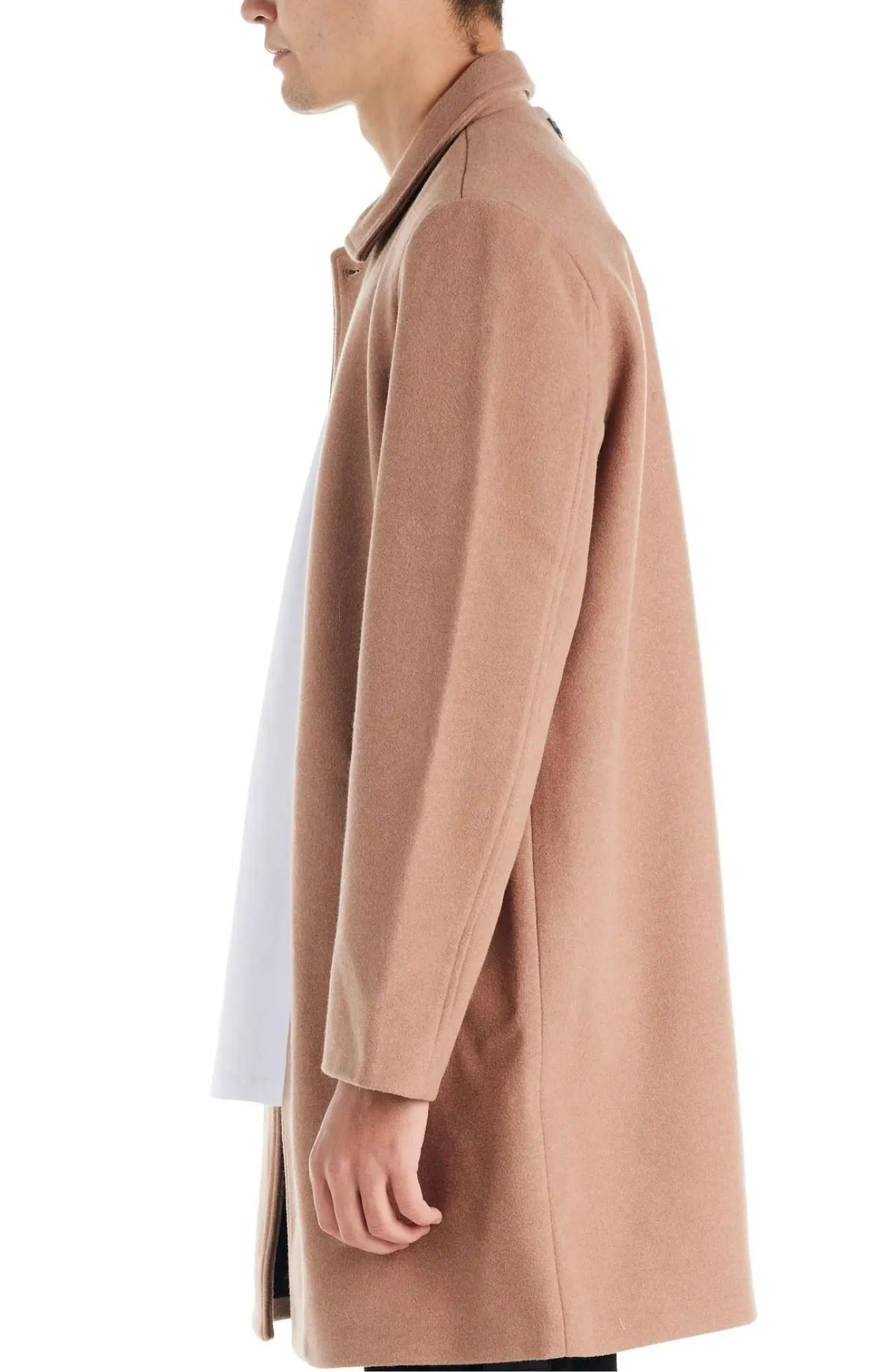 Butler Coat Taupe Minimal Daily Fit Magnetic Fastenings