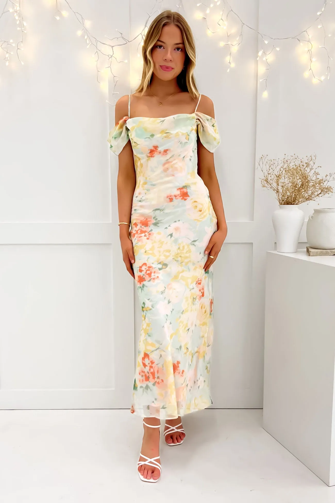 Nydia Midi Dress Misty Feather Light