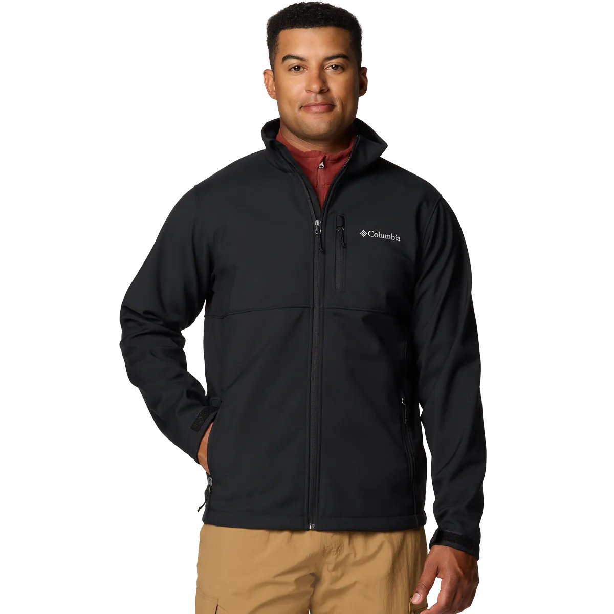 Men??s Ascender Softshell Jacket Low Profile Collar Design