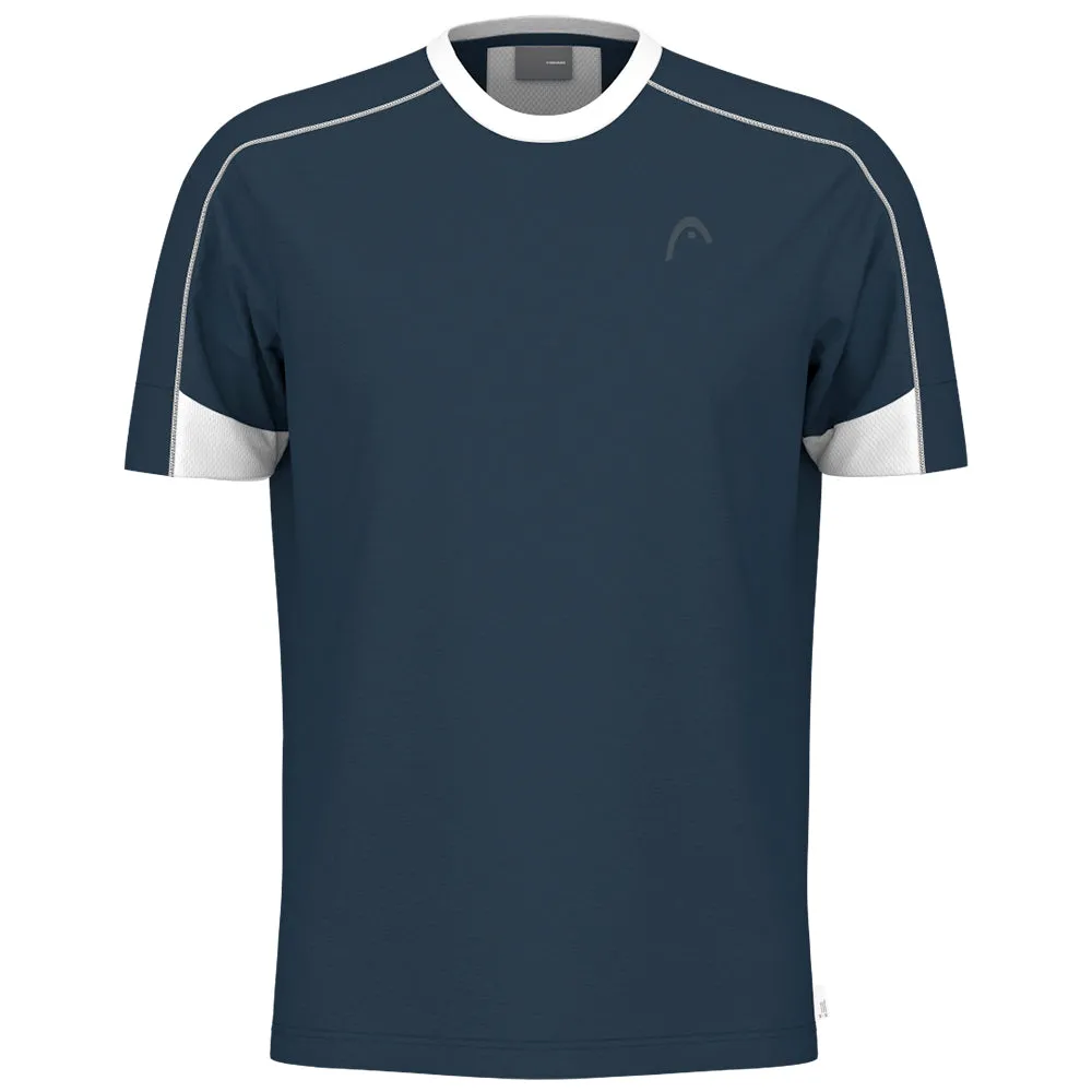 Breathable Material Comfortable Wear Button front Head Men's Play Tech T-Shirt - Navy