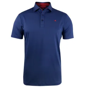 Button - up Redvanly Men's Alpine Polo - Mazarine Blue Lustrous