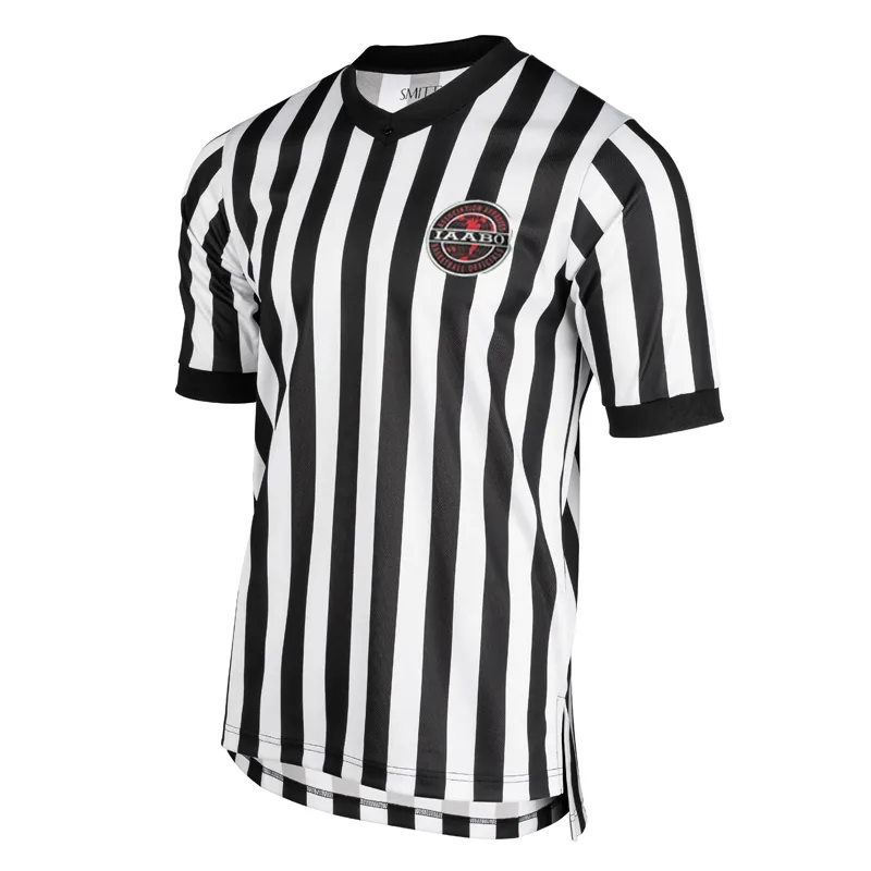 IAABO Logo Men's Referee Shirt w/ Flag on Back Petite Option