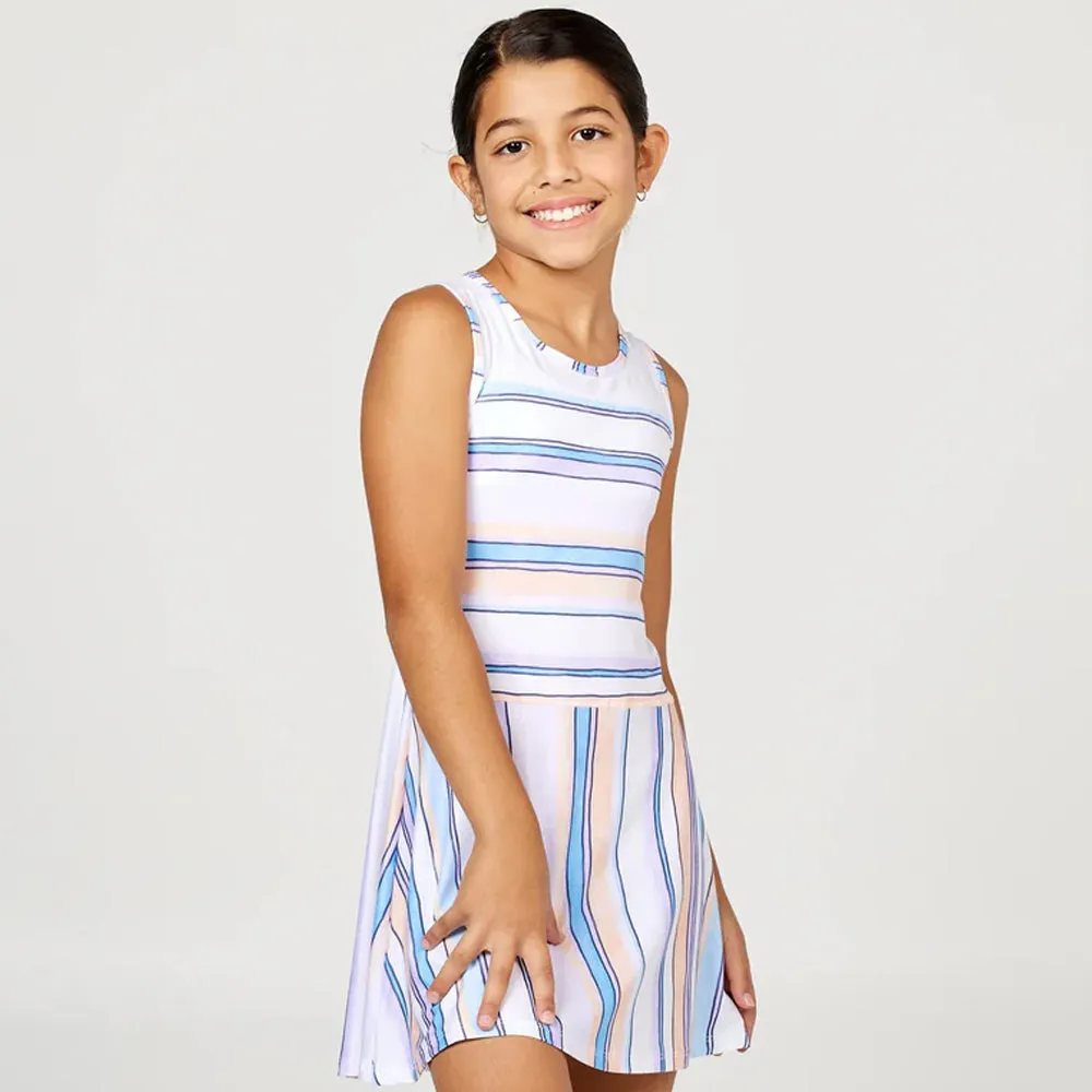 Sofibella Girl's Fun Stripes Dress - Fun Stripes Multi Colour Resistant to stains Flexibility