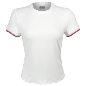 Buttoned Pockets Lija Women's The One To Beat Division Top - White/Multi Ironing Allowed