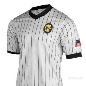 California CIF Logo Dye Sublimated Grey V-Neck Tailored Cuffs