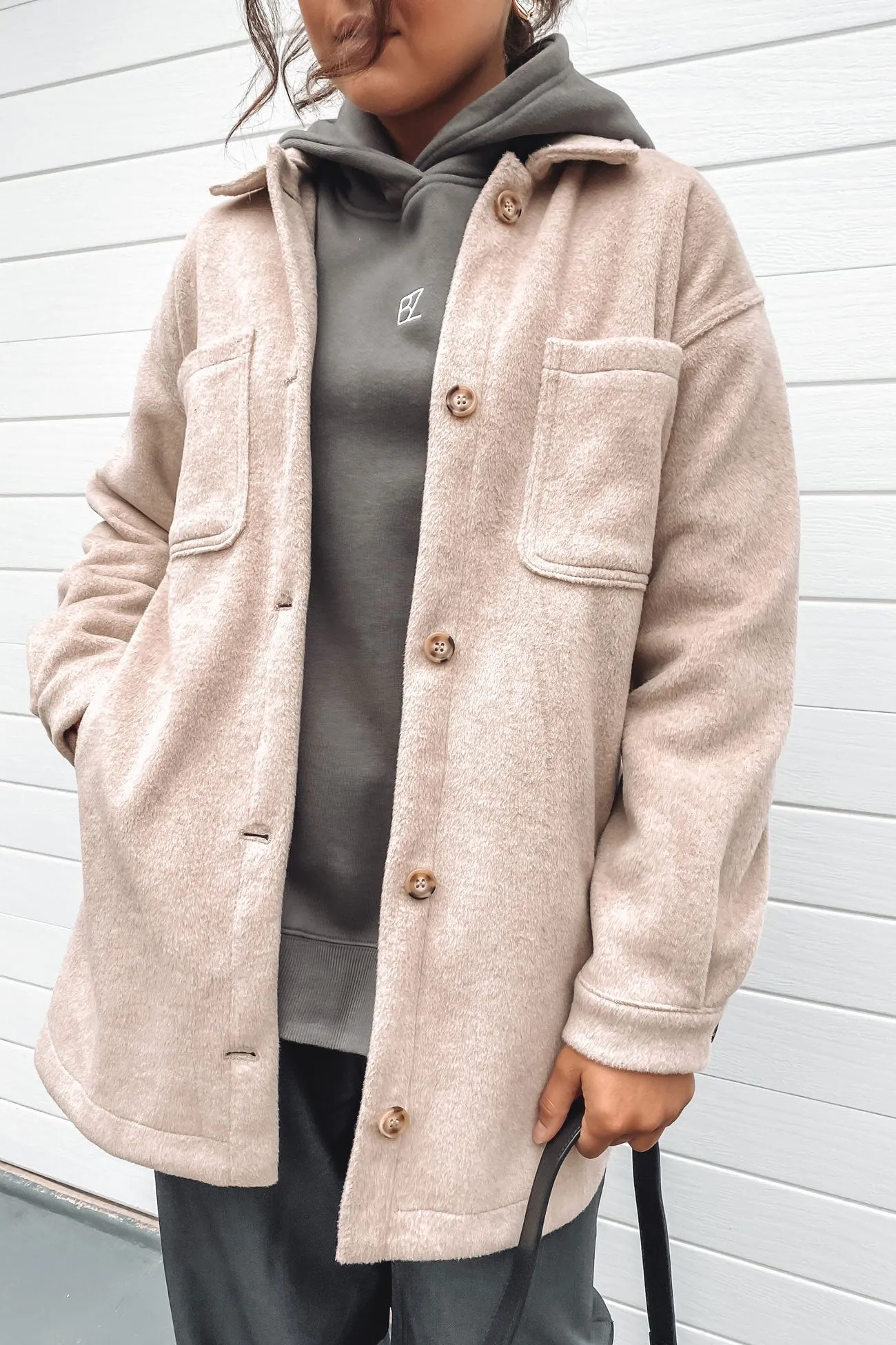 Multi Pocket Layout SoftshellMaterial Cameron Pocket Jacket Taupe