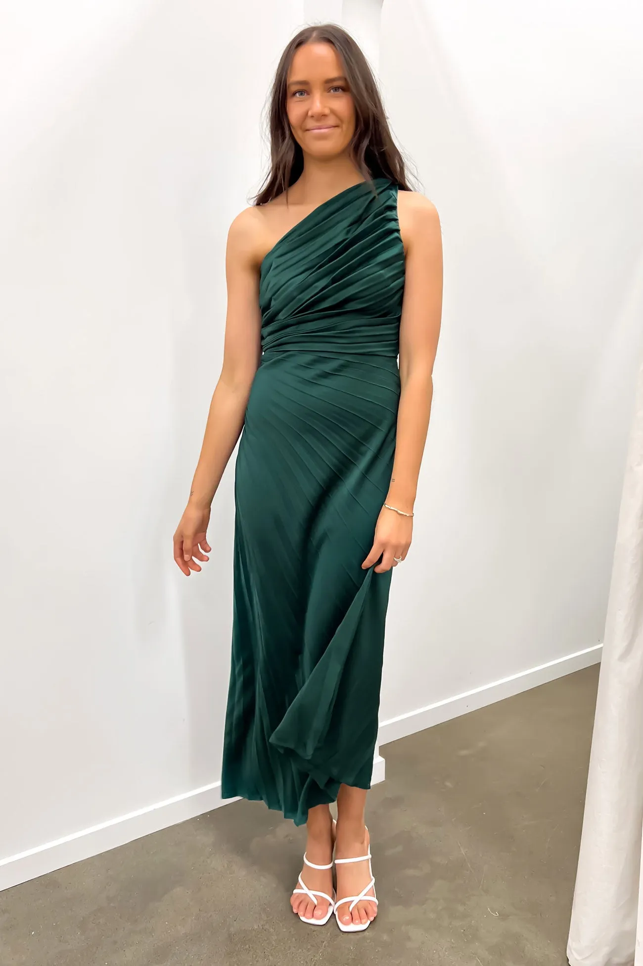 Caralee Midi Dress Emerald Lounge Vibe Fresh Appeal