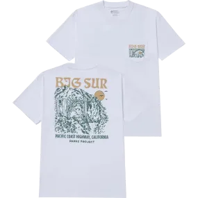 Active Wear Heather Jersey Material Big Sur Puff Print Pocket Tee