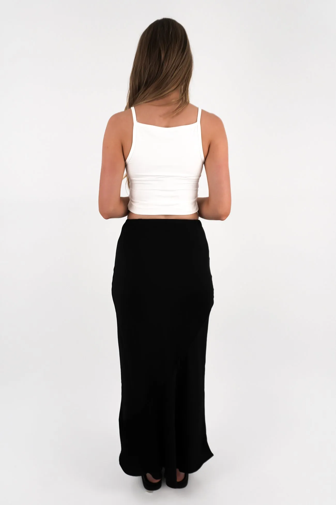 Cozy Vibes Designer Label Carter Maxi Skirt Black