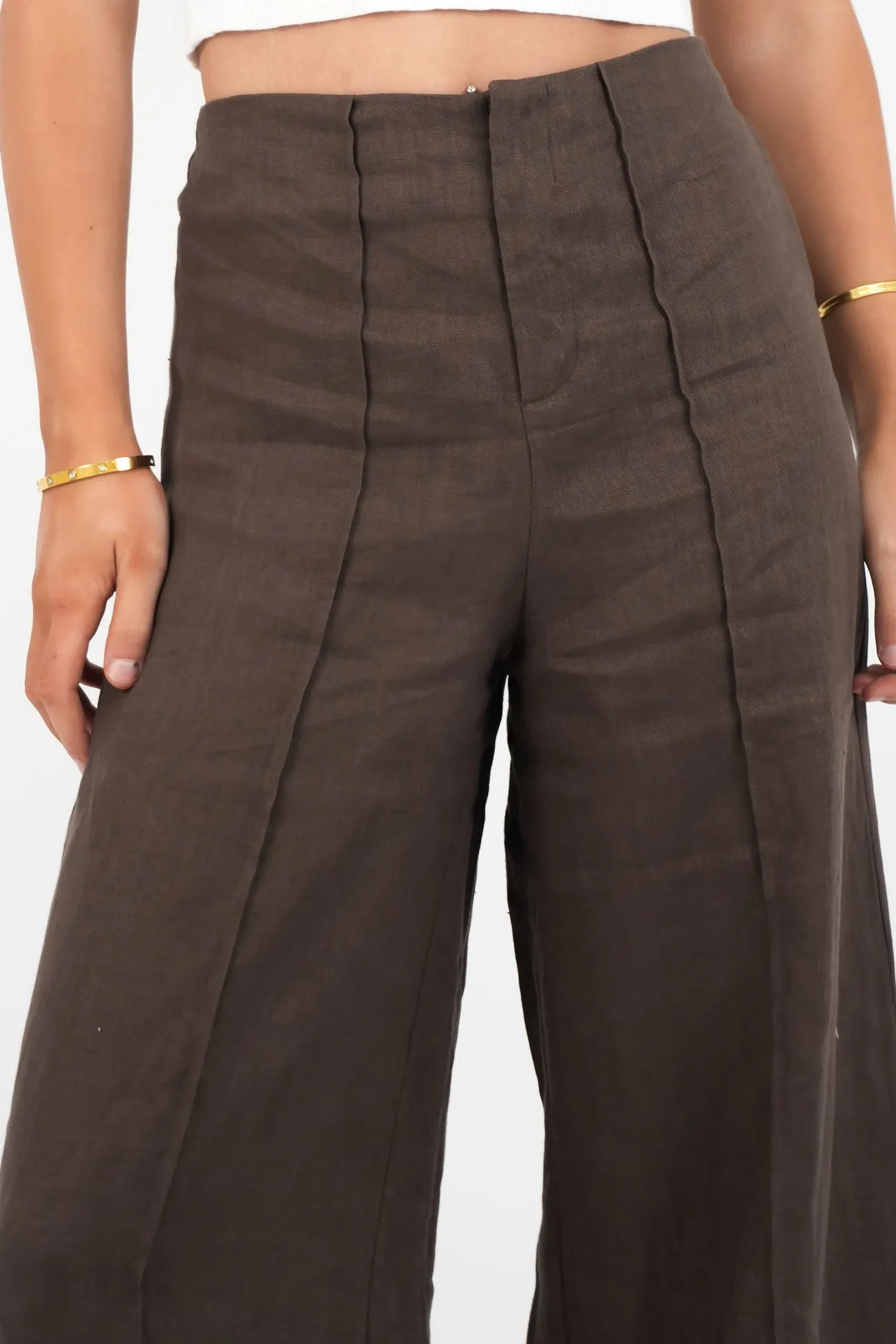 Cassia Pant Brown Belt loops StainResistantCoating