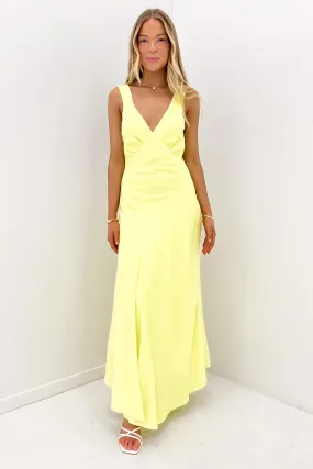 Versatile dress for layering Back-Pocket Ramona Maxi Dress Yellow