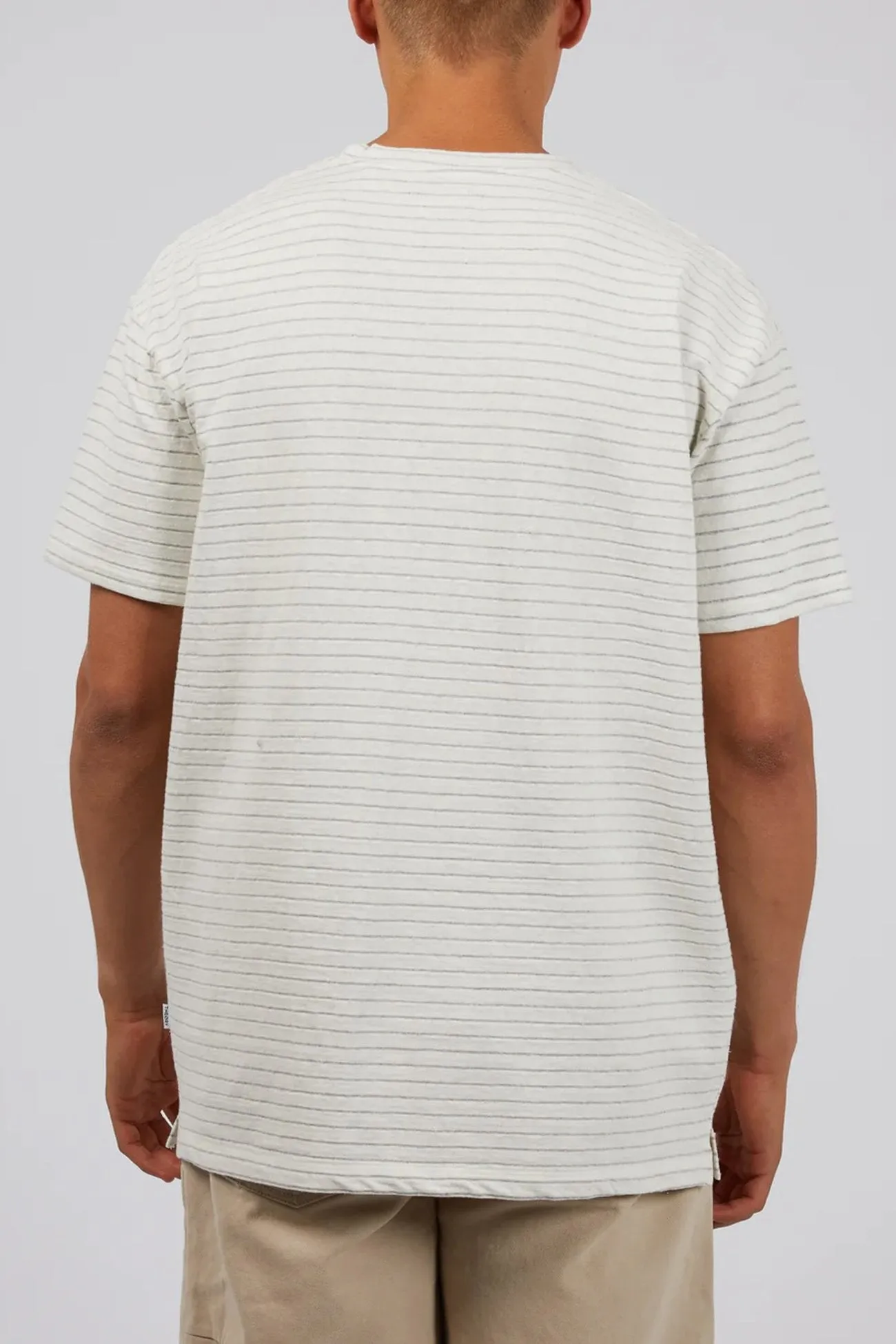 spring fashion outdoor concert Hugo Stripe Tee White