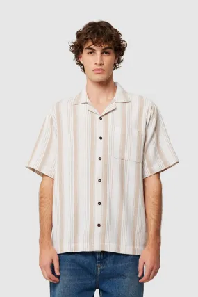 Bowler Weave Stripe Shirt Natural Anti Static Lining