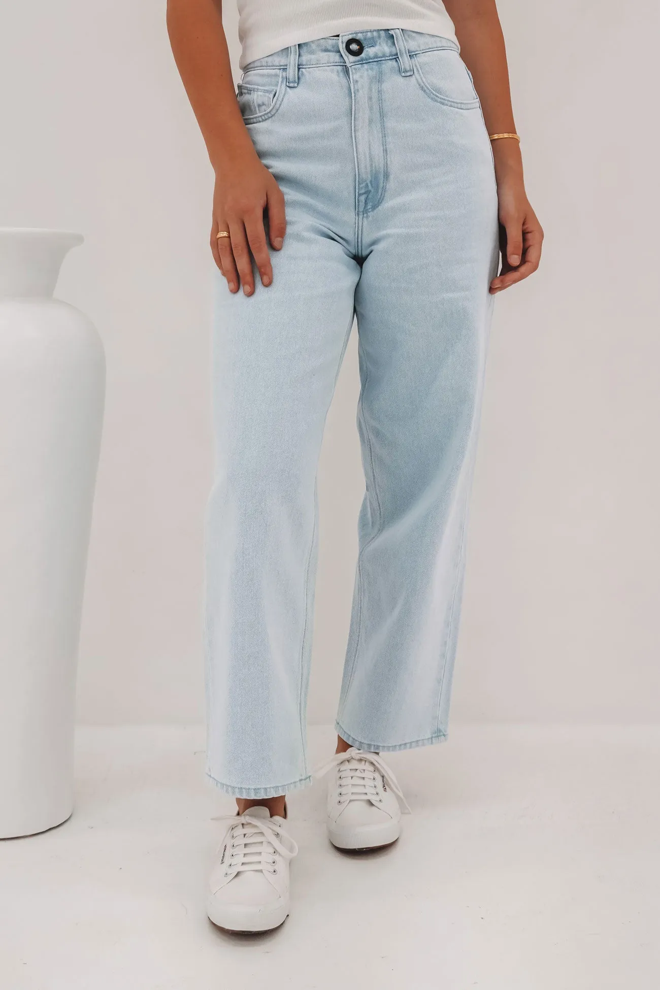 Evening Stroll Stretch Breathable Comfortable Edge Weellow Denim Jean Light Blue