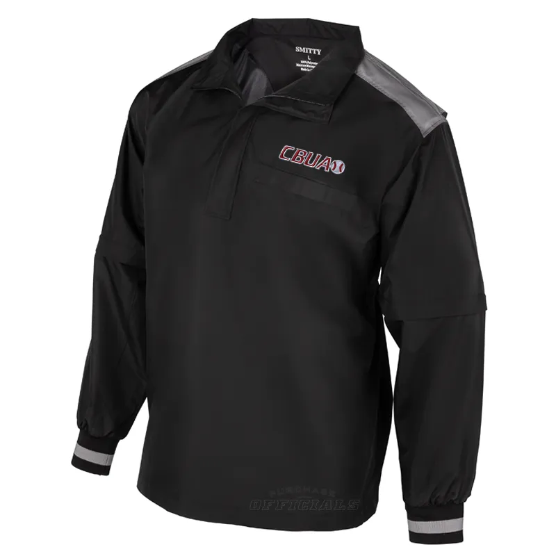 CBUAO Logo MLB Convertible Pullover Umpire Jacket Glow In Dark Accents UV Protective Coating