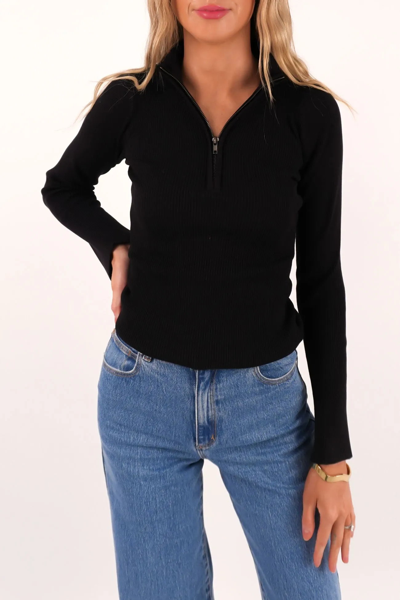 Cedar Knit Top Navy Smart Sunny Day