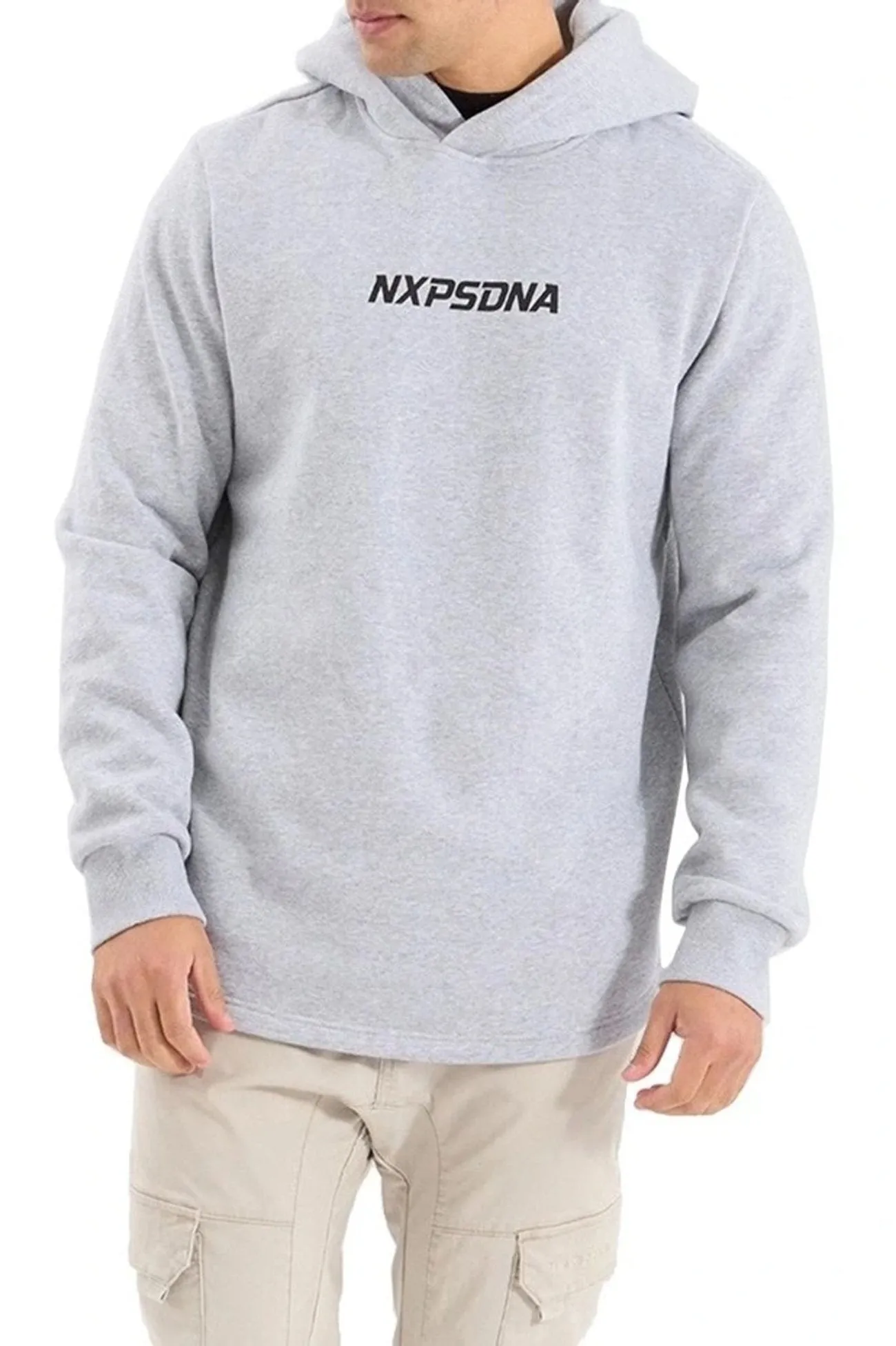 Crisp Weather Fit Centaur Dual Curved Hoodie Grey Marle