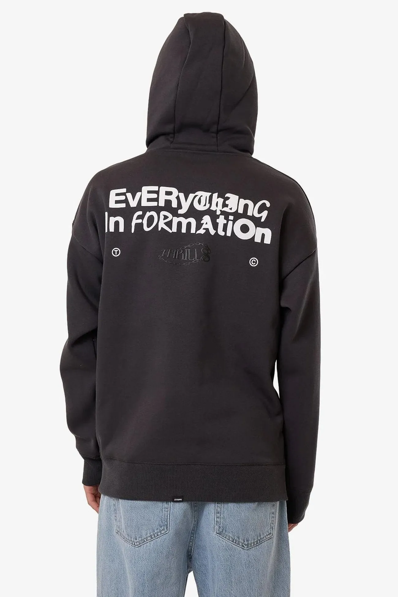 Ultraviolet Protection Factor Double Layered Chain Of Formation Slouch Pull On Hood Dark Charcoal