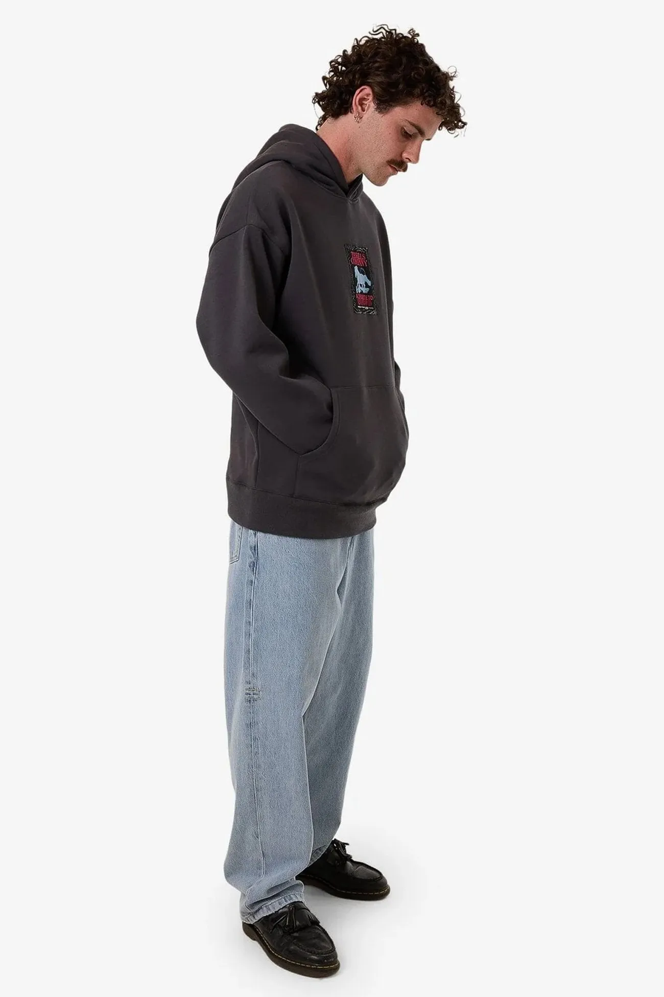 Chain Of Formation Slouch Pull On Hood Dark Charcoal Winter Ready