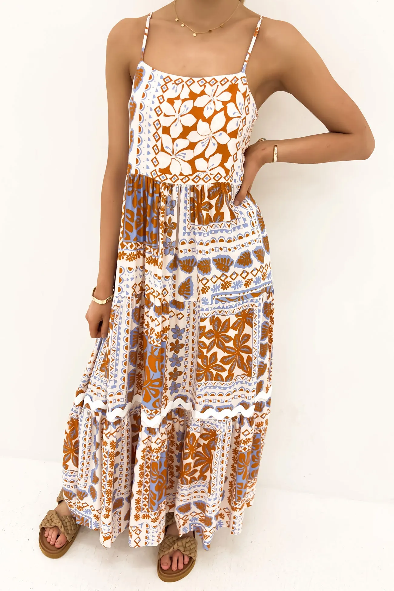 Pure Comfort Channing Midi Dress Phoenix Palm