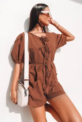 Festival Wedding Outdoor Travel Chantee Playsuit Chocolate