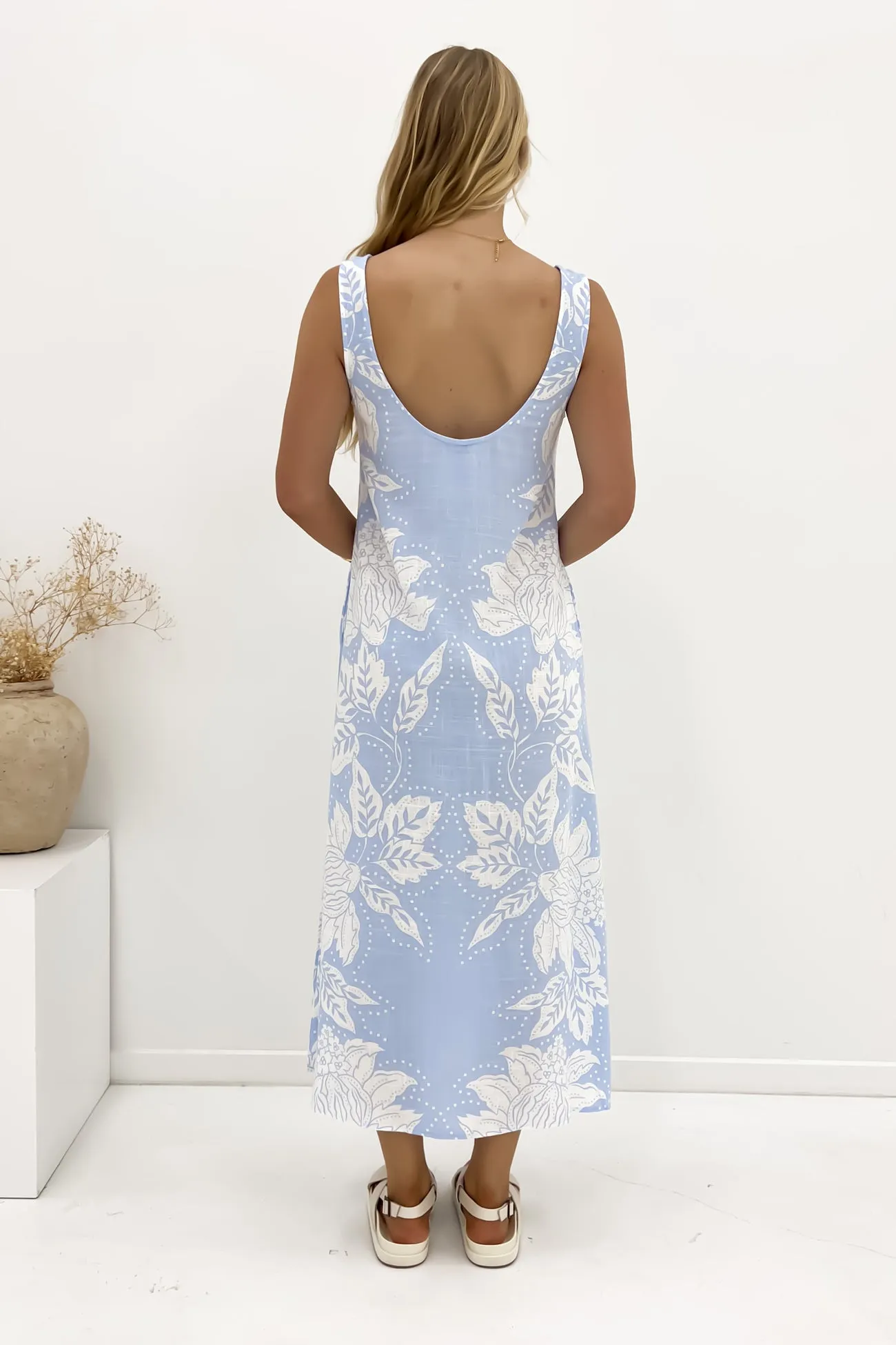 Elda Midi Dress Hanalei Shiny surface