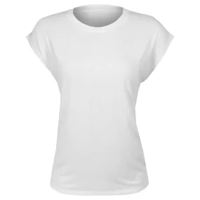 Chic MPG Women's Dynamic Crew Short Sleeve Tee - White Sweatproof Shape - Retention