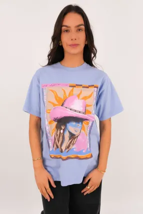 Calamity Sun Relaxed Tee Light Blue Layering Comfort Wear Low Environmental Impact