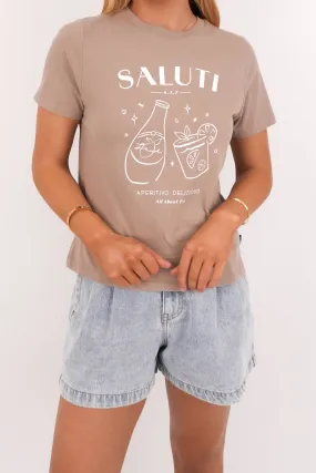 Saluti Regular Tee Stone Flexible Cuff Design